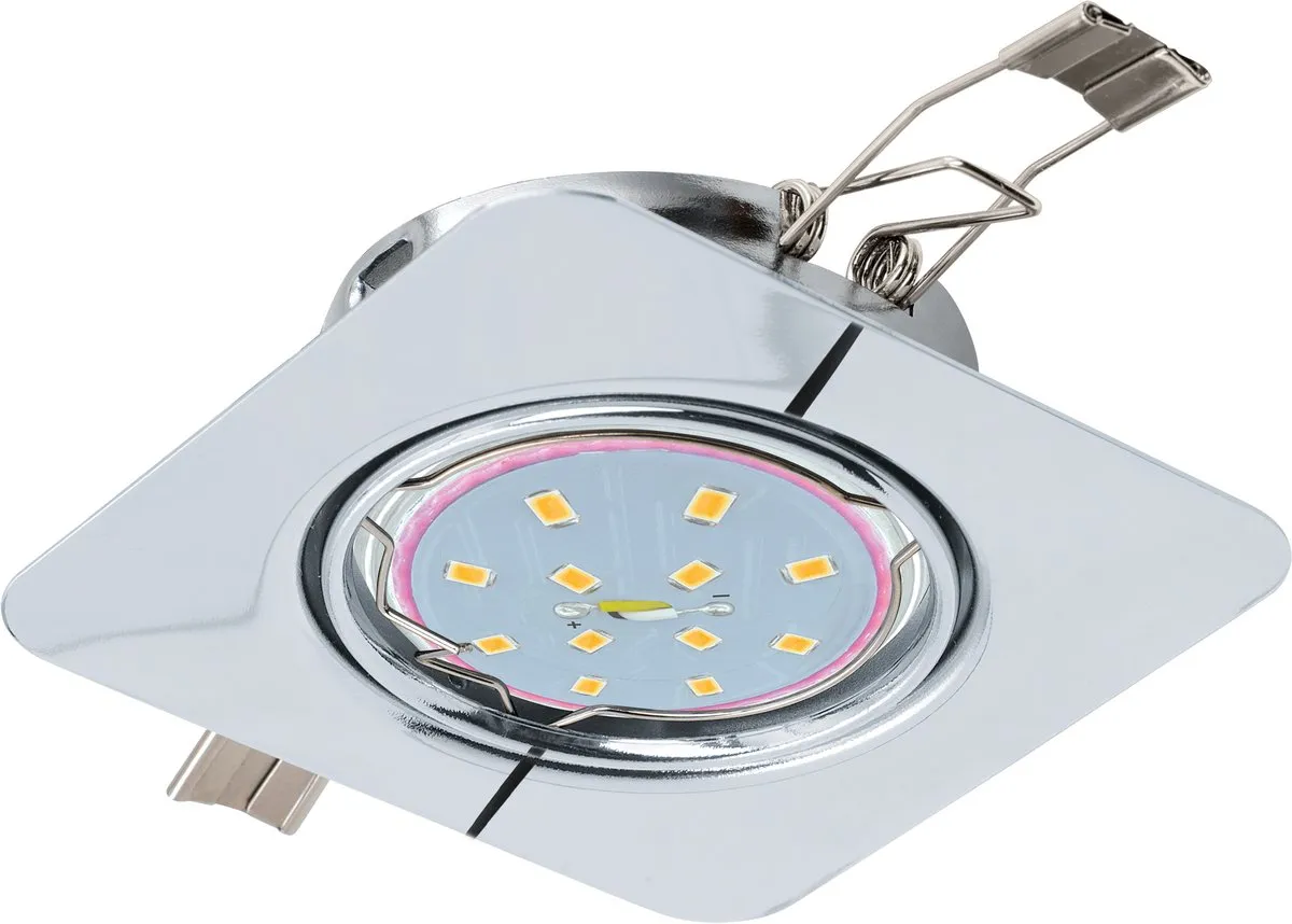 Eglo Peneto Inbouwspot LED 87x87mm - Chroom - Richtbaar