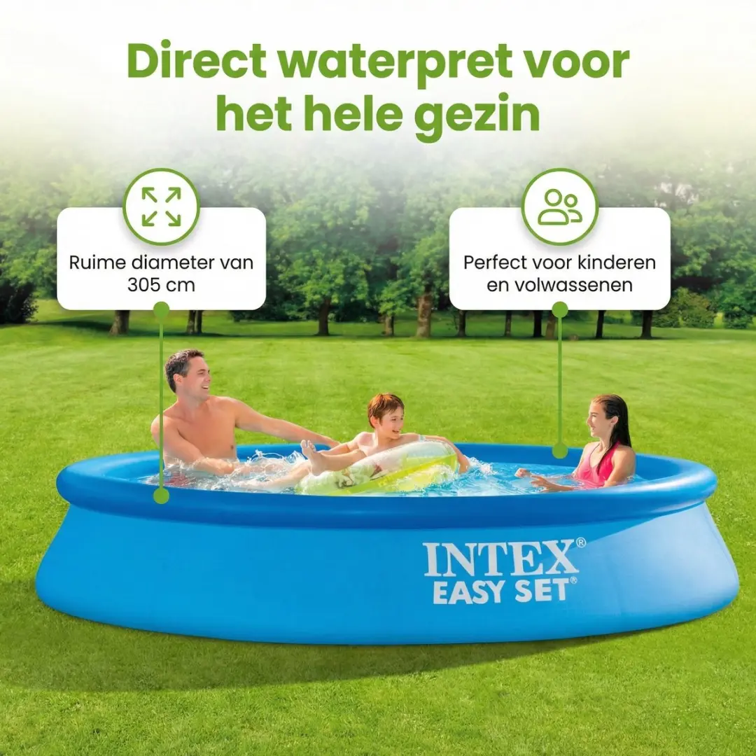 Intex Easy Set Zwembad 305x61cm - Blauw - 7-delig