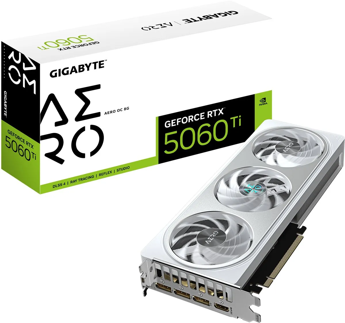 Gigabyte GeForce RTX 5060 Ti AERO OC 8G GV-N506TAERO OC-8GD - Wit