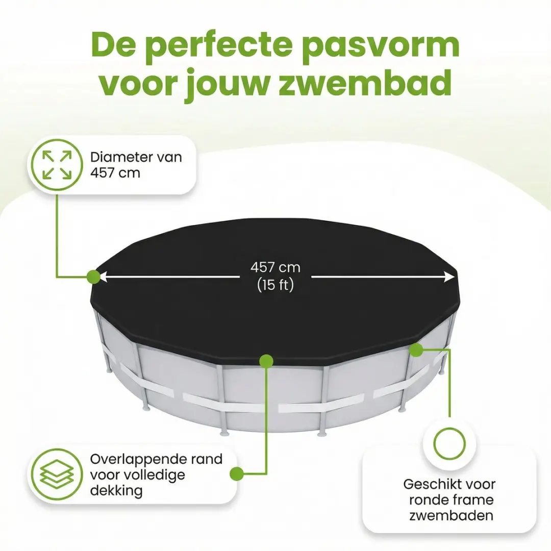 Bestway Fast Set Rond Zwembad 457cm - 12.362L - Grijs