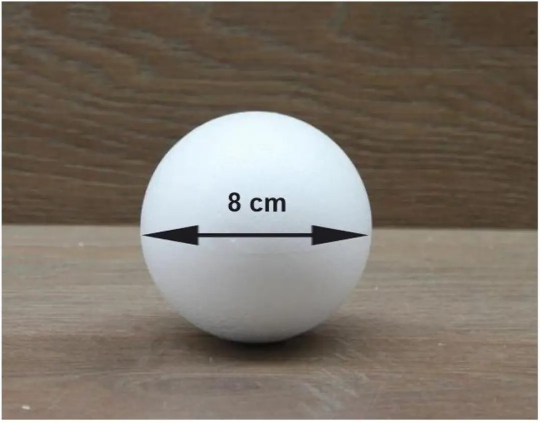 Bellatio Design Piepschuim Bollen D8cm - 6 Stuks Wit