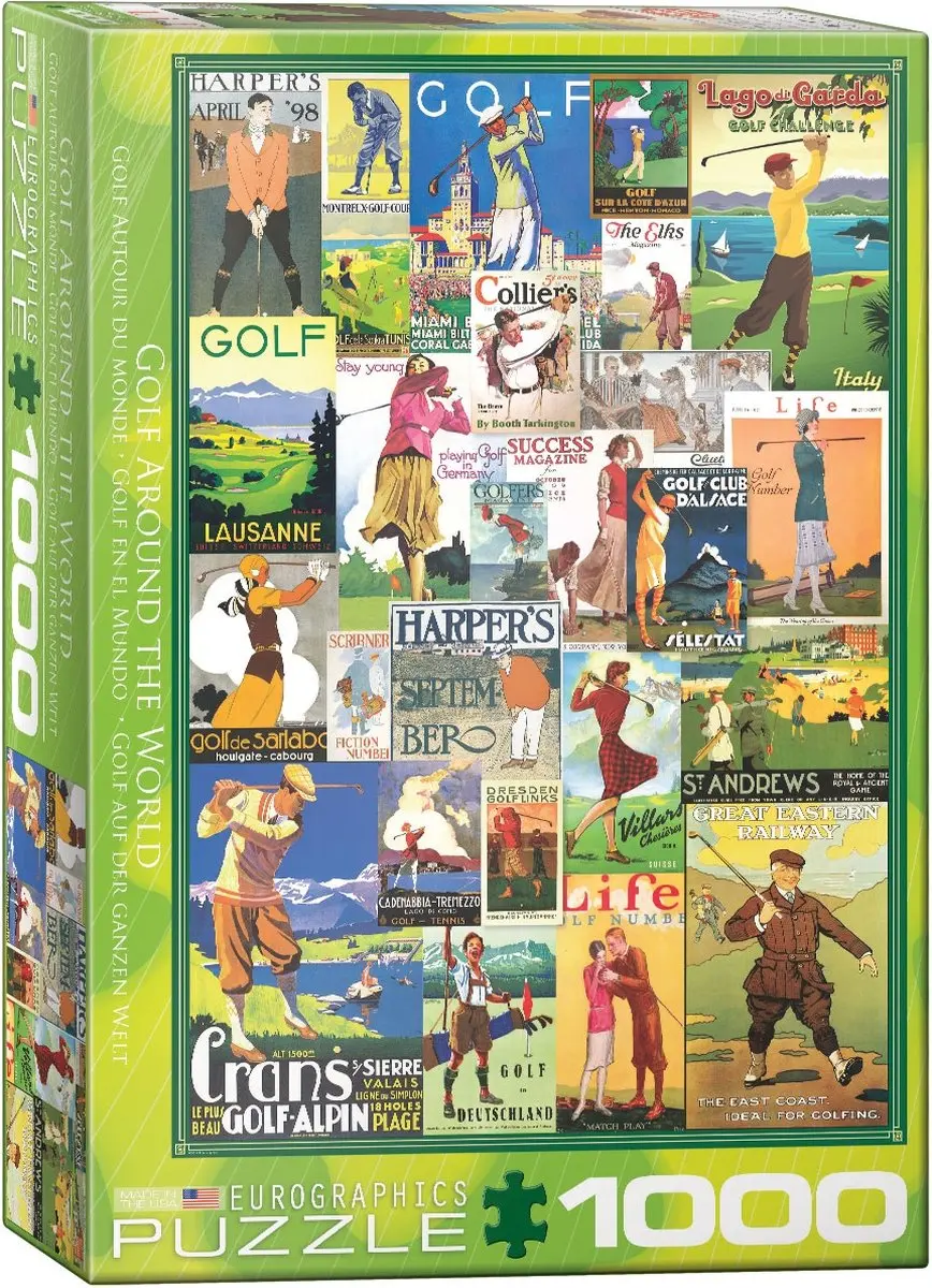 Eurographics Gold de Wereld Rond Legpuzzel 1000 Stuks