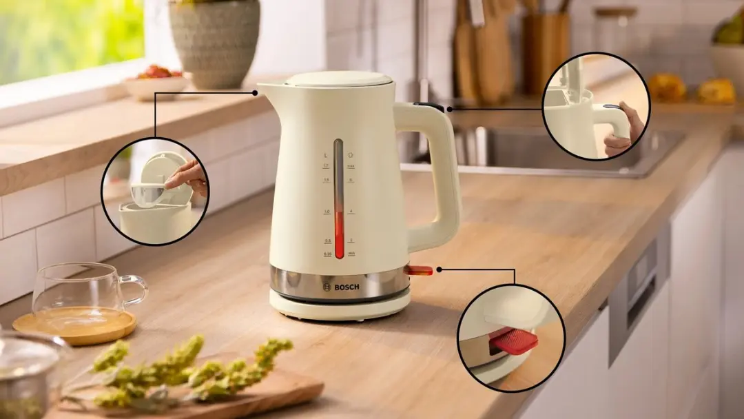 Bosch MyMoment TWK4M227 Waterkoker 1,7L - 2400W - Krem