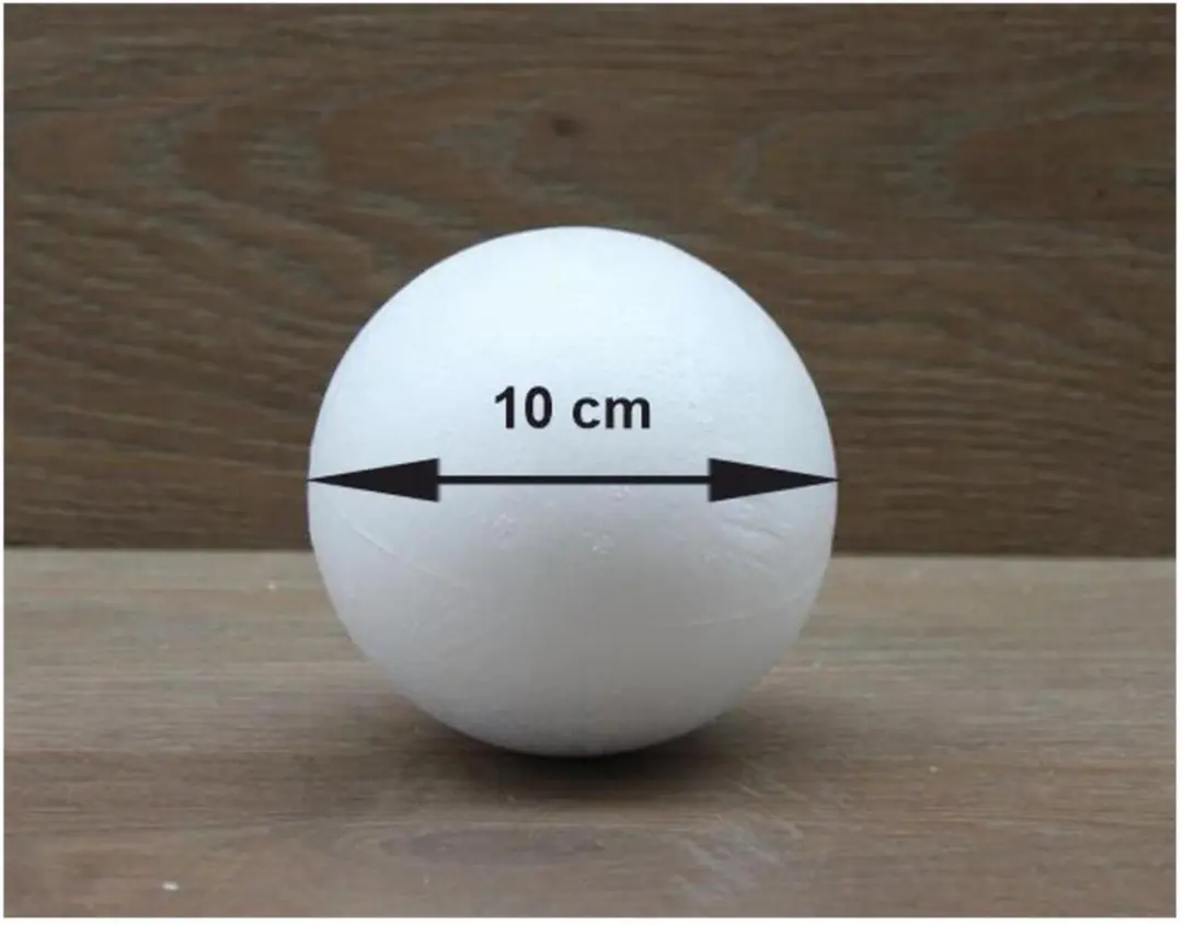 Bellatio Design Piepschuim Bollen D10cm - 6 Stuks Wit