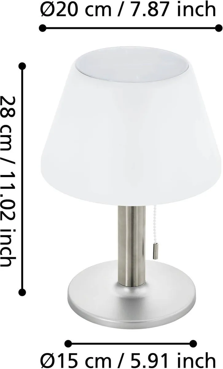 Eglo Solar Tafellamp 10 Lichtpunten 29cm - Zilver - afbeelding 6 van 6