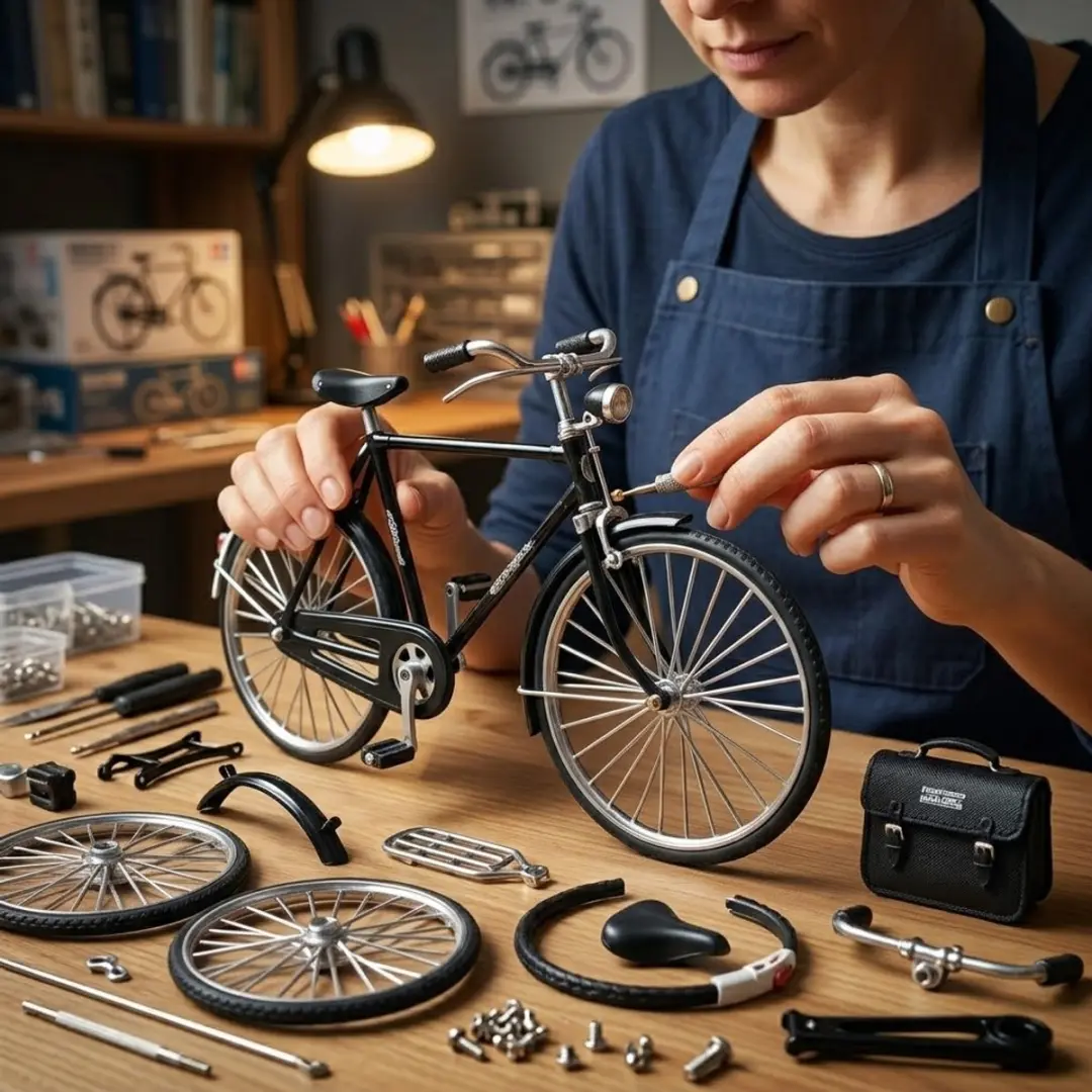 NUVEX Bouwpakket Miniatuurfiets Zwart - 40 Stuks