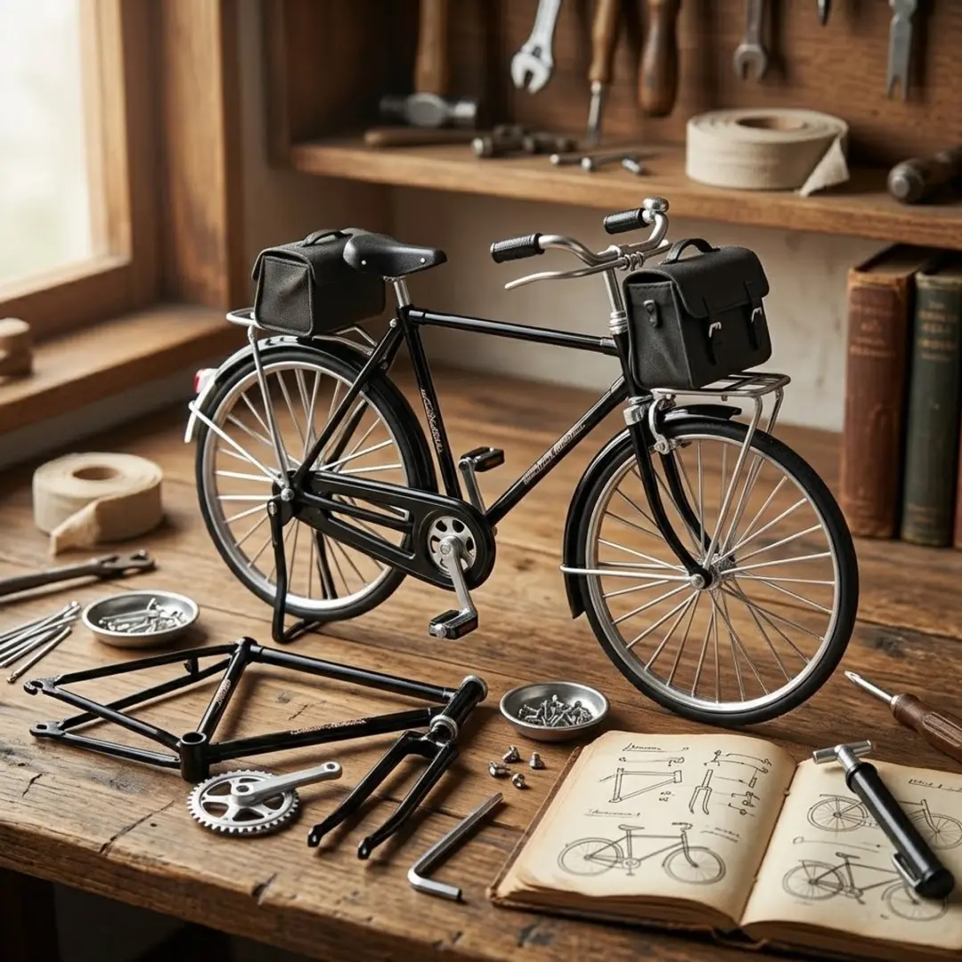 NUVEX Bouwpakket Miniatuurfiets Zwart - 40 Stuks