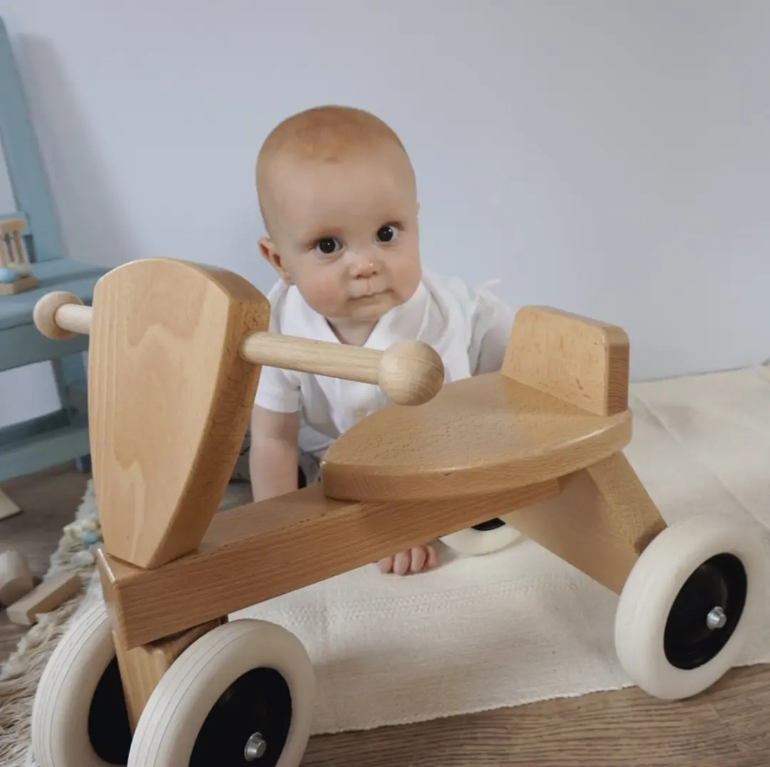 Egmont Toys Houten Loopfietsje 3 Wielen - Meerkleurig