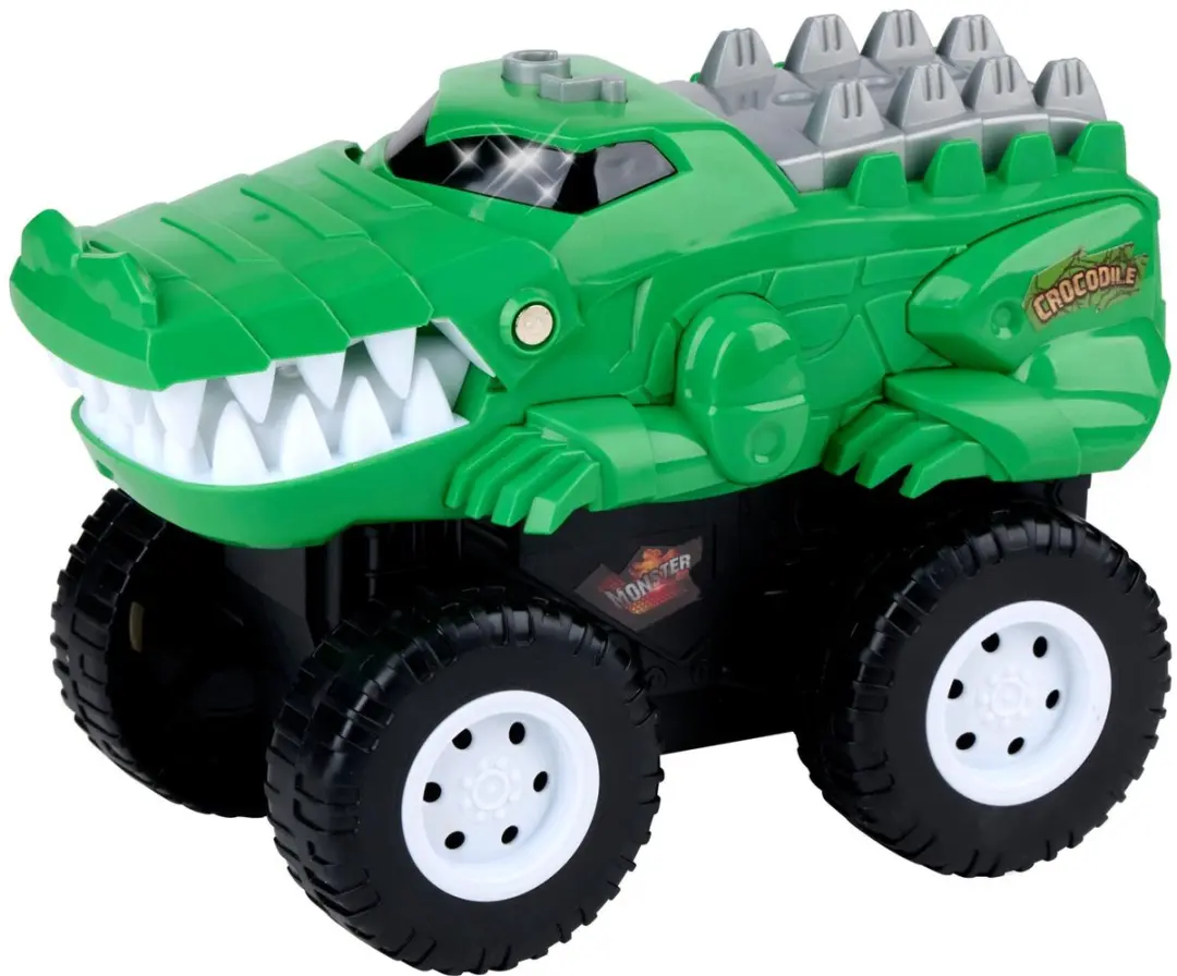 Eddy Toys Krokodil Auto Licht & Geluid - Groen/Zwart