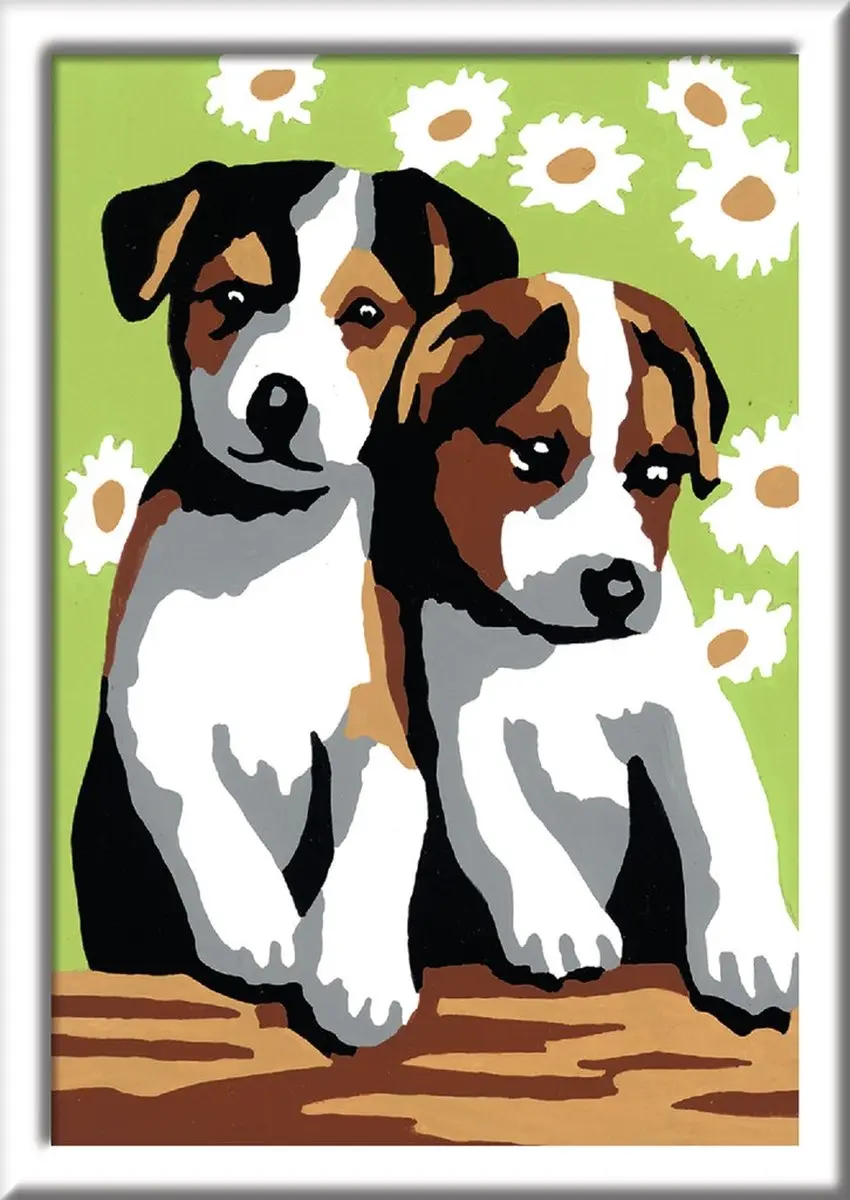 Ravensburger Schilderen op nummer Schattige Puppies - 14 Stuks