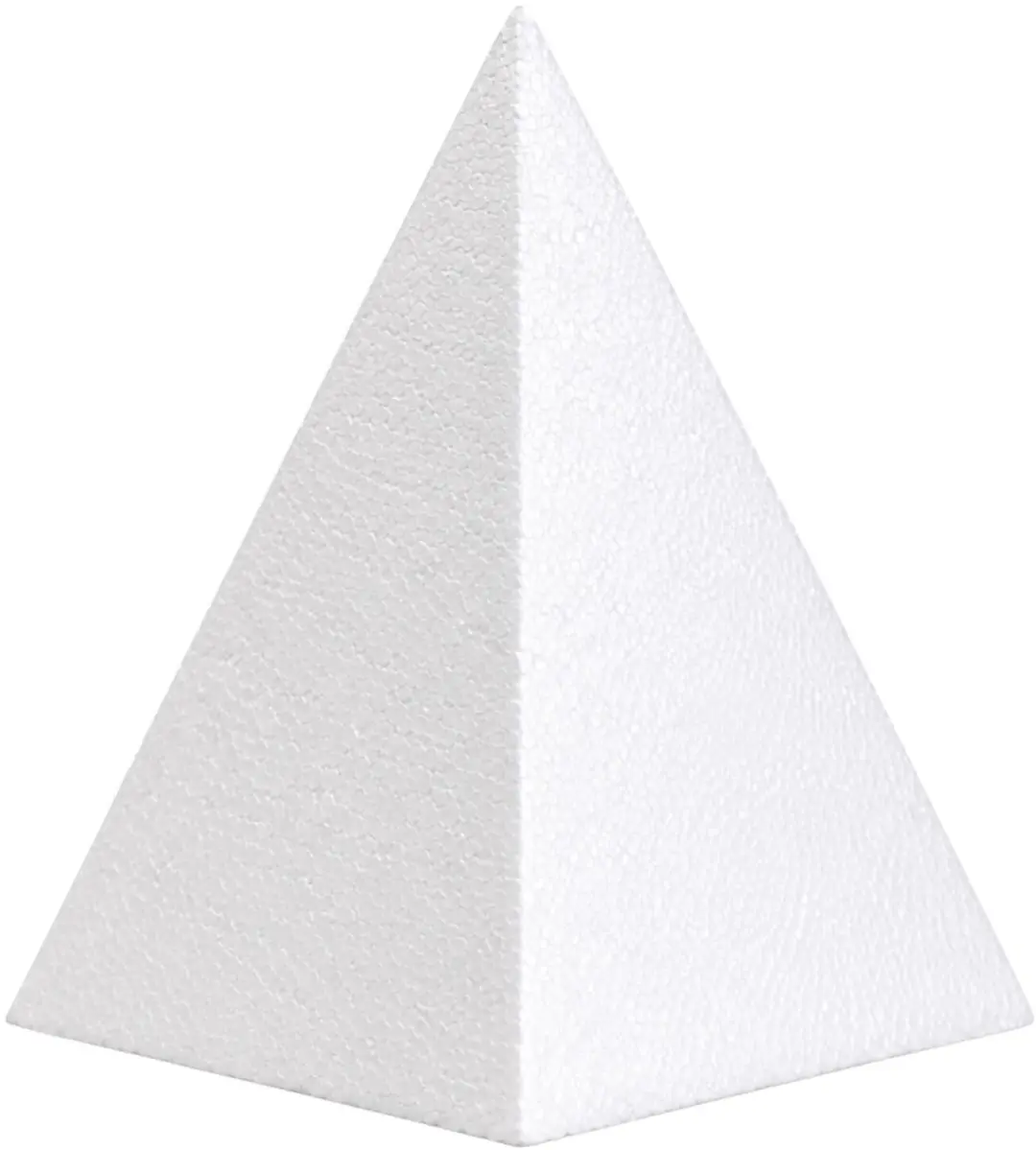 Bellatio Design Piepschuim Piramide 4 Stuks - H15 x D8,5cm Wit