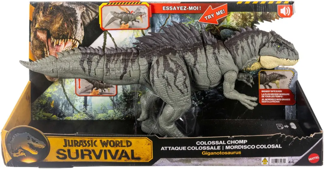 Mattel Jurassic World Kolossale Happende Giganotosaurus JKG93 - 3x AAA