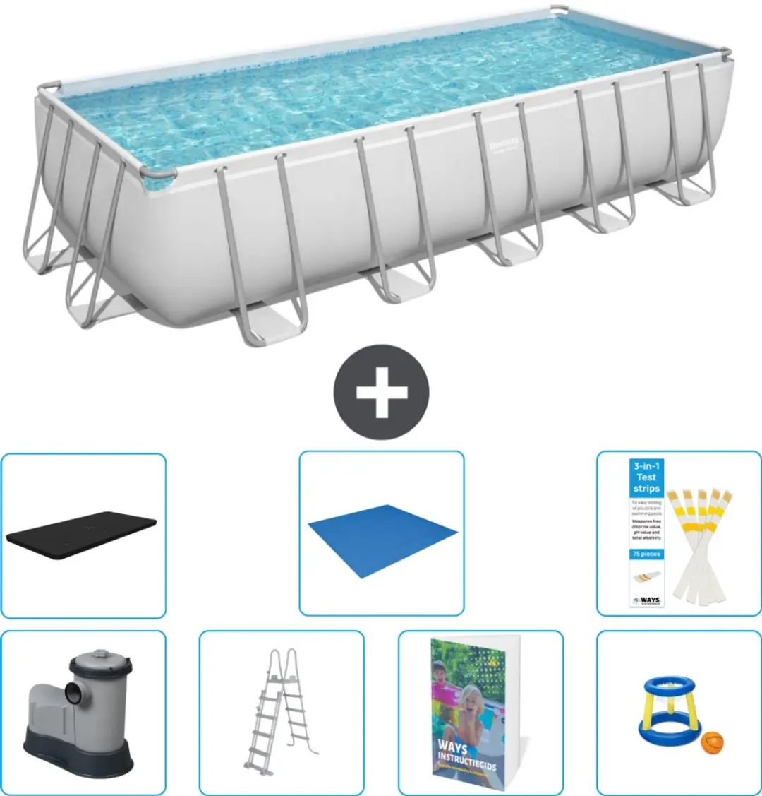 Bestway Power Steel Zwembad 640x274x132cm