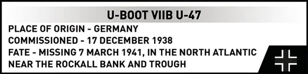 Cobi U-boot VIIB U-47 - 165 Stukken - Grijs/Zwart