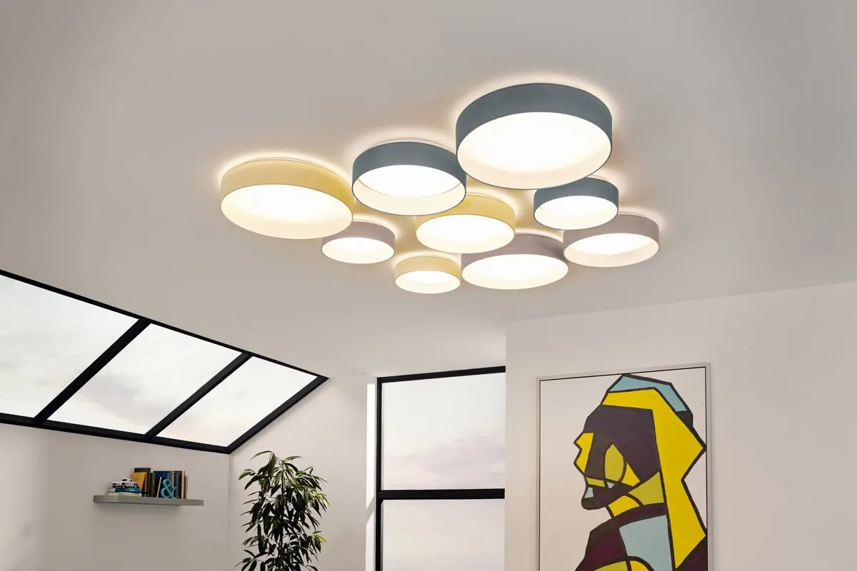 Eglo Palomaro Plafondlamp LED Ø500mm - Wit/Taupe