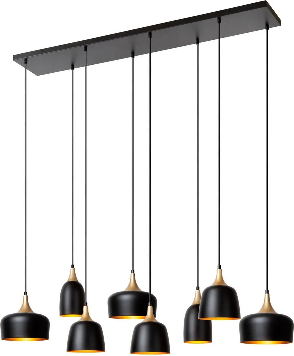 Lucide Chayanne Hanglamp 8xE14 - Zwart