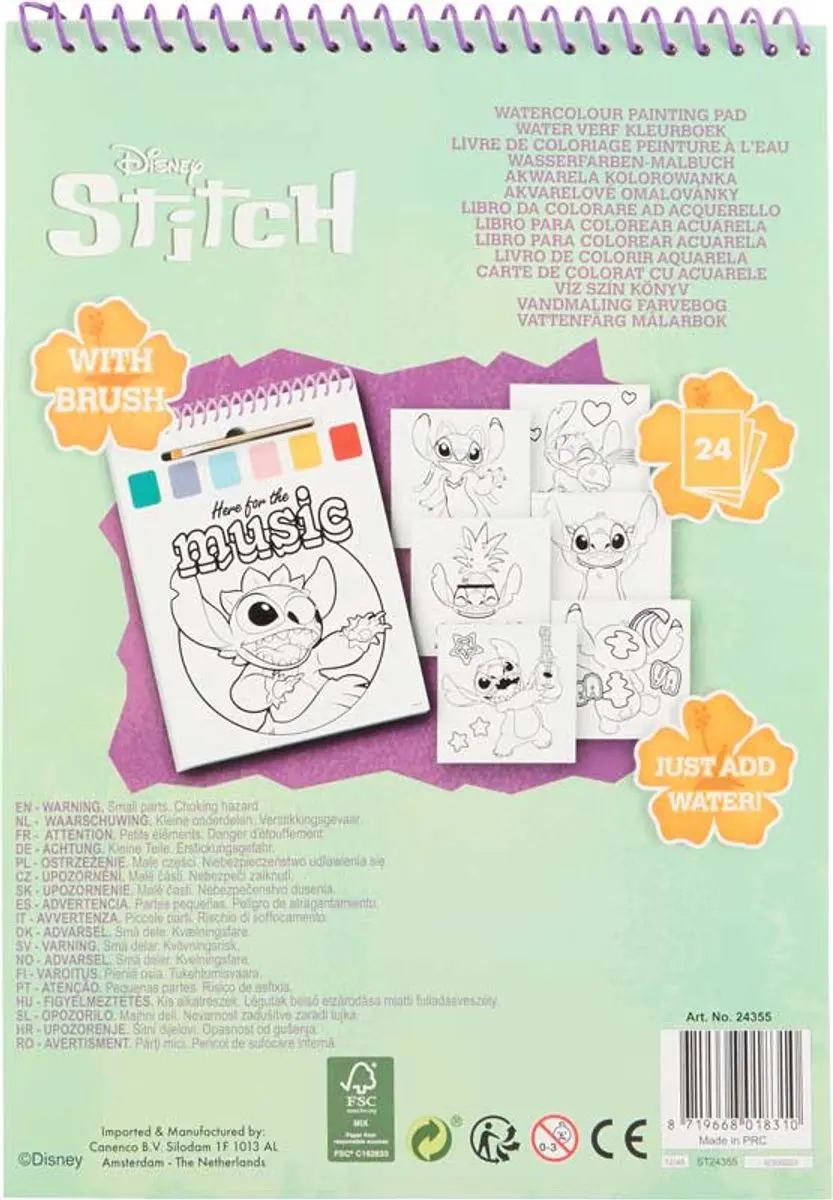 Disney Stitch Waterverfset - Meerkleurig