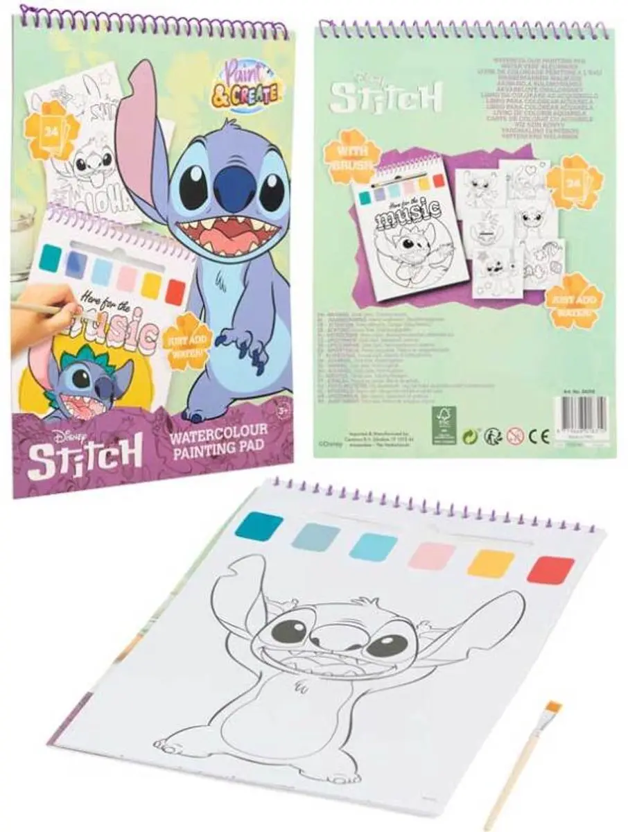 Disney Stitch Waterverfset - Meerkleurig