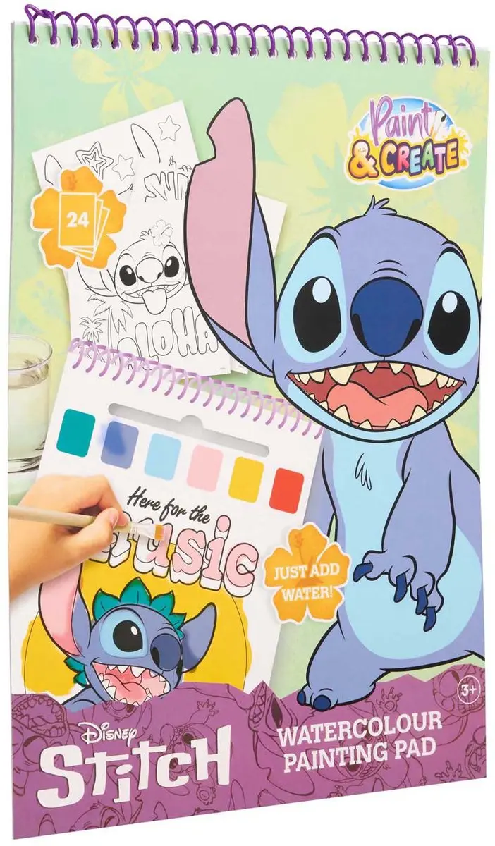 Disney Stitch Waterverfset - Meerkleurig