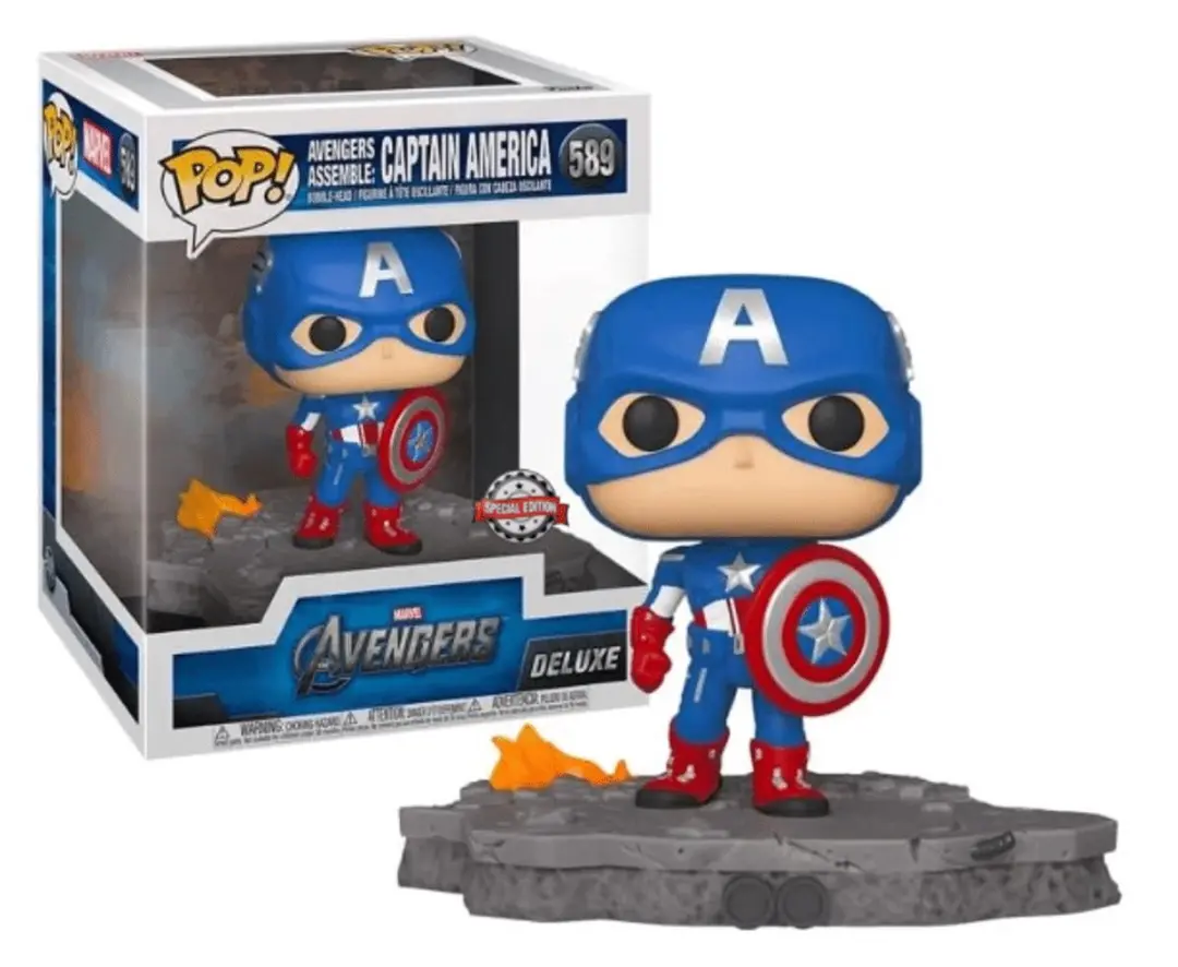 Funko Pop! Captain America Avengers Assemble Deluxe #589 - Multicolor