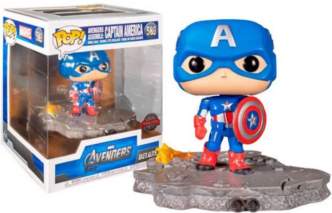 Funko Pop! Captain America Avengers Assemble Deluxe #589 - Multicolor