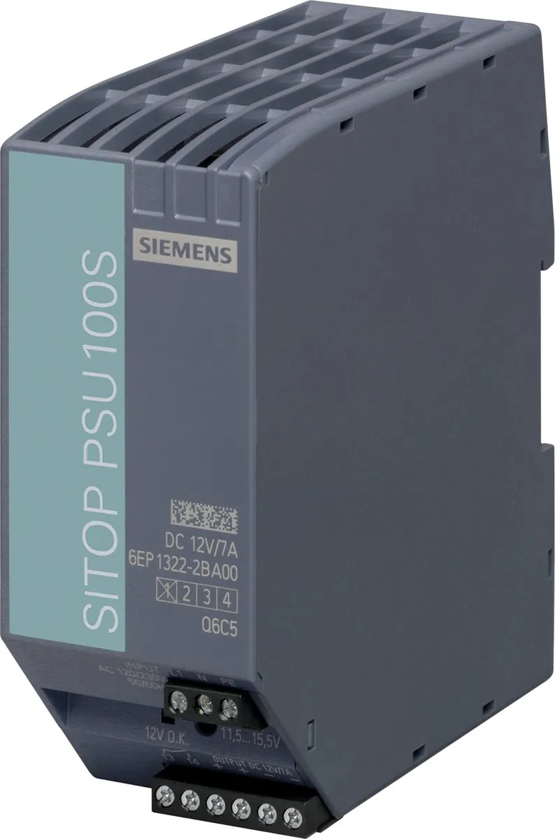 Siemens 6EP13222BA00 DIN-rail Netvoeding 12V 7A