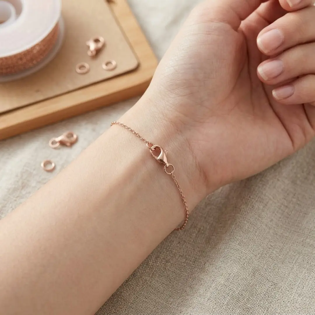 NUVEX Roségoud Ketting 3x2mm - 3m - Armband/DIY Set