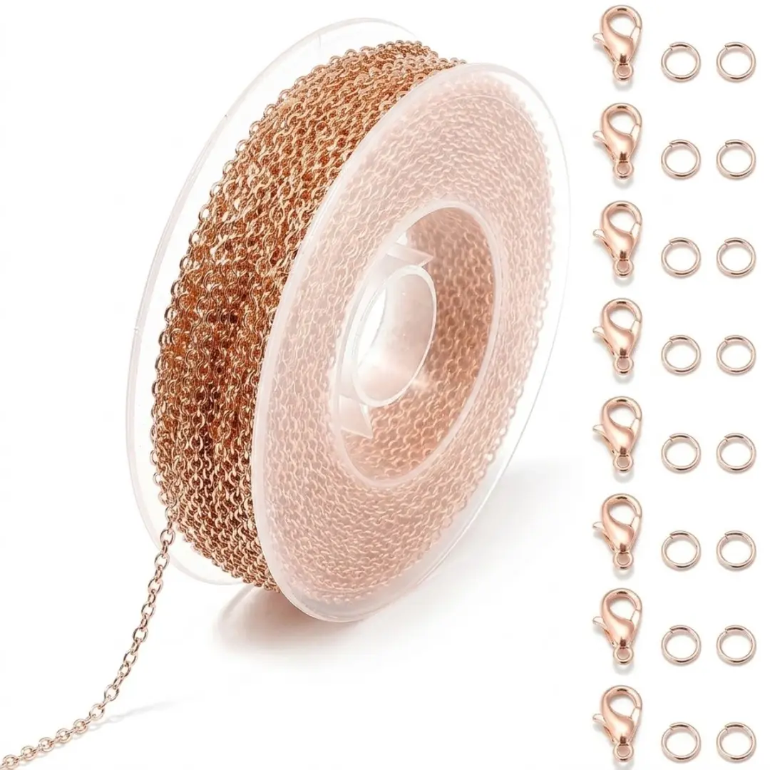 NUVEX Roségoud Ketting 3x2mm