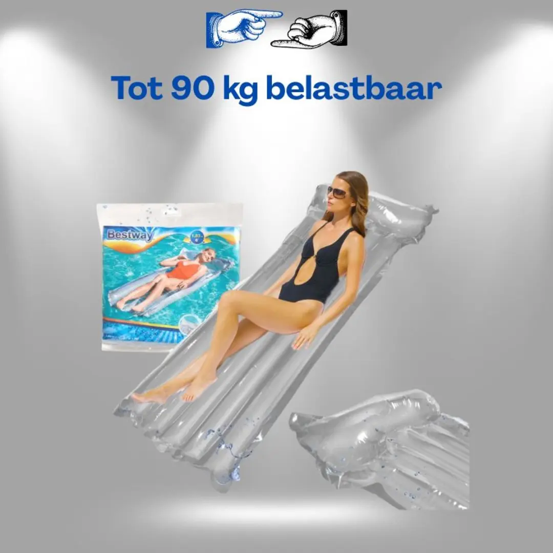 Bestway Opblaasbaar Watermatras 44013 Grijs - 183cm