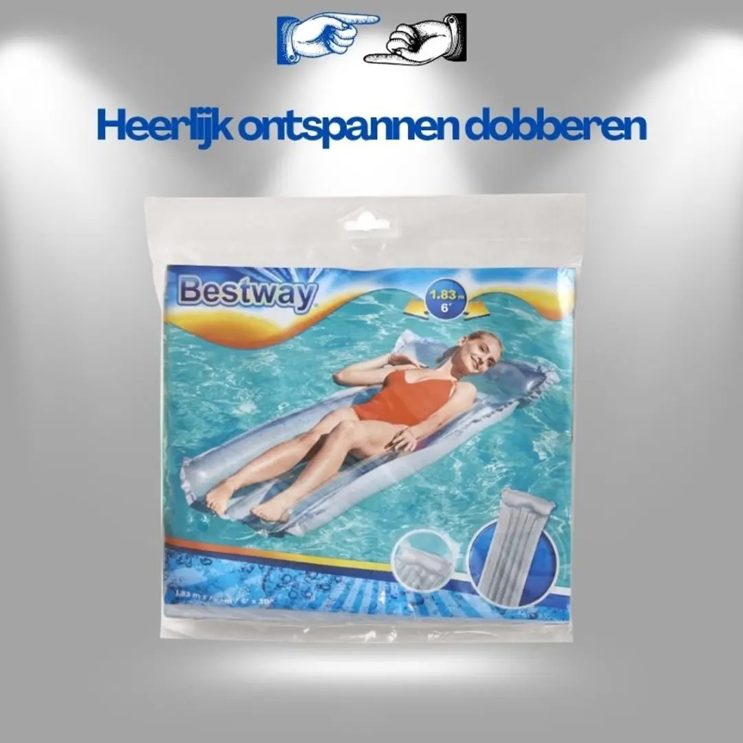 Bestway Opblaasbaar Watermatras 44013 Grijs - 183cm