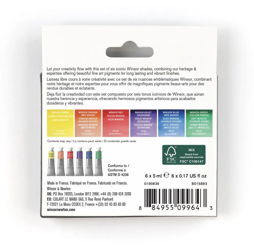 Winsor & Newton Professionele Aquarelverfset 6x5ml - 30ml
