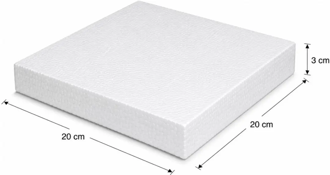 Bellatio Design Piepschuim Vormen 3x - 20x20x3cm Wit