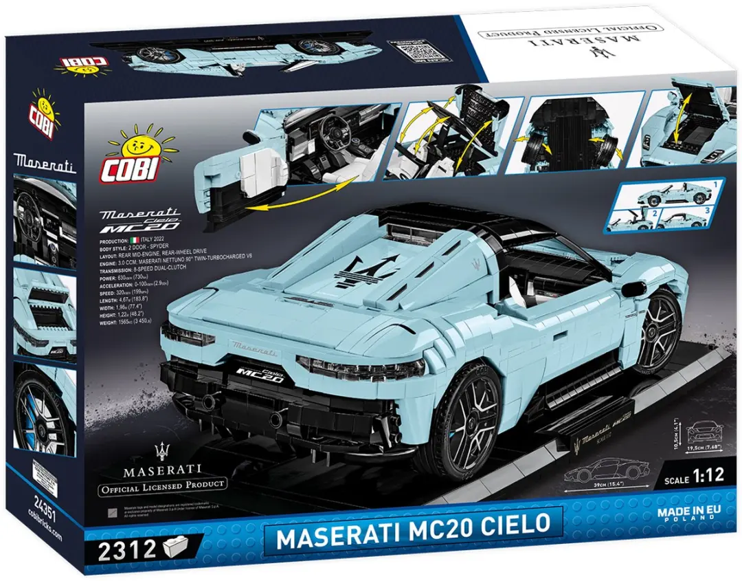 Cobi Maserati MC20 Exe Edition 2312 Stukken - Meerkleurig