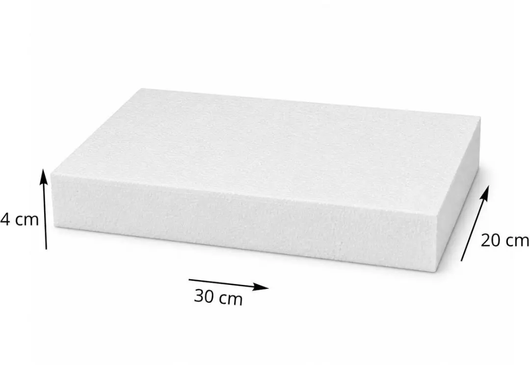 Bellatio Design Piepschuim Vormen 4x - 20x30x4cm Wit