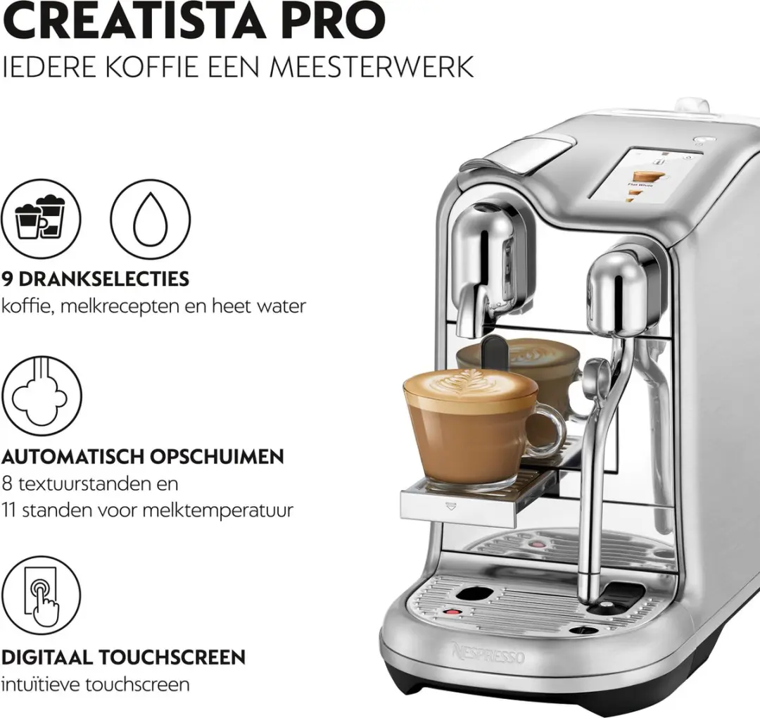 Sage Creatista Pro SNE900BSS4EBL1 Nespresso Koffiemachine - 1600W