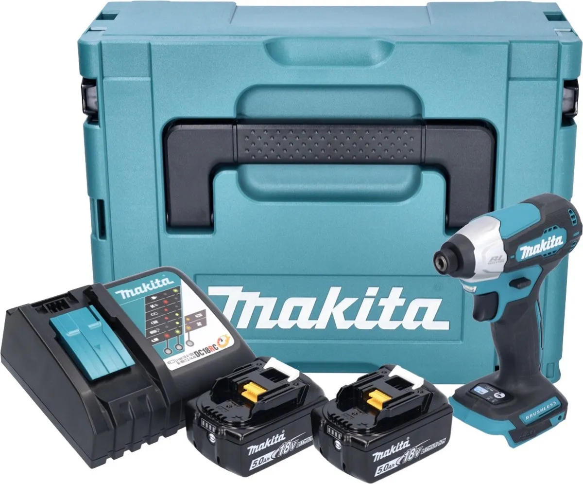 Makita DTD157RTJ Slagschroevendraaier 18V - 2 snelheden - 2x 5000mAh