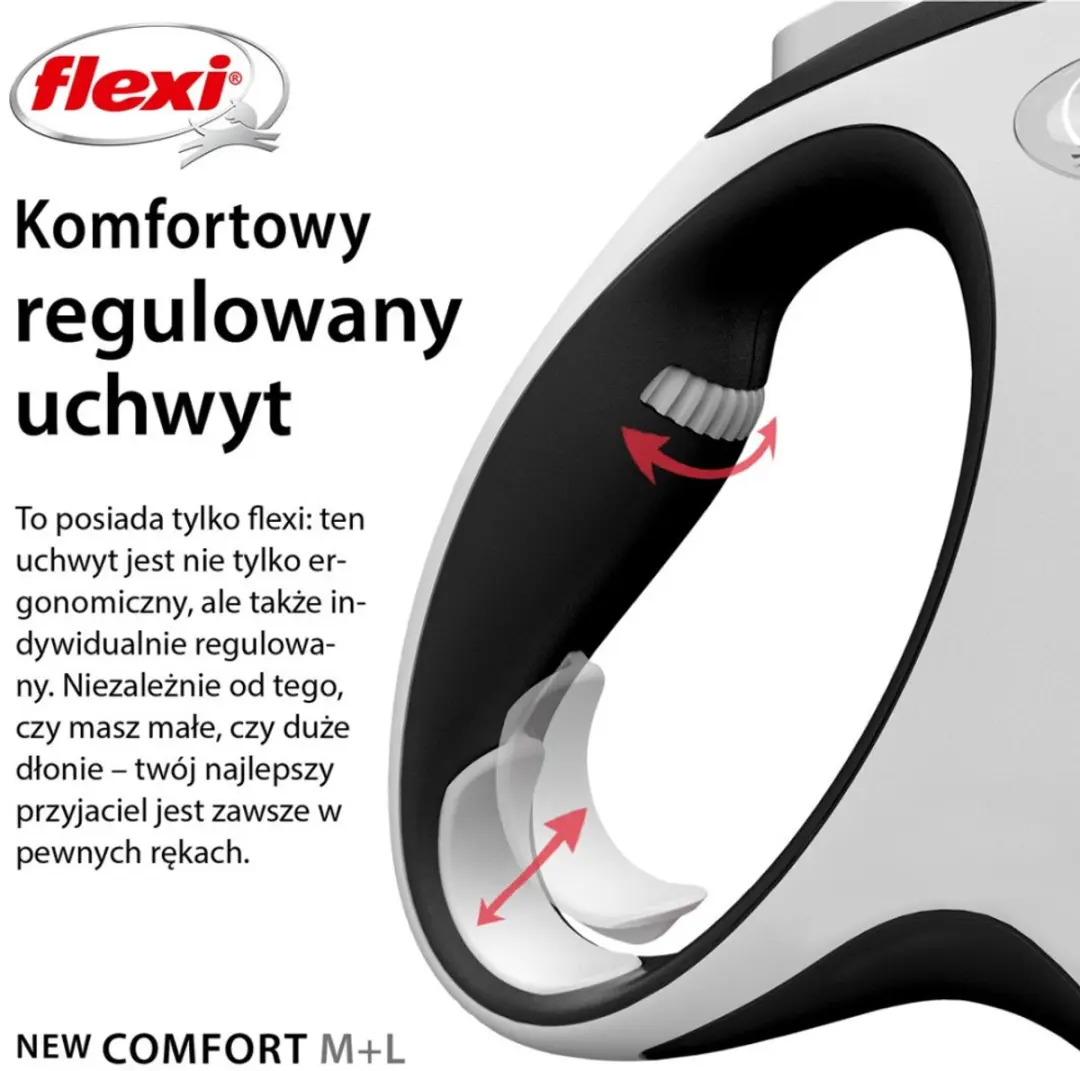 Flexi New Comfort Serie Automatische Hondenriem 8m - Zwart
