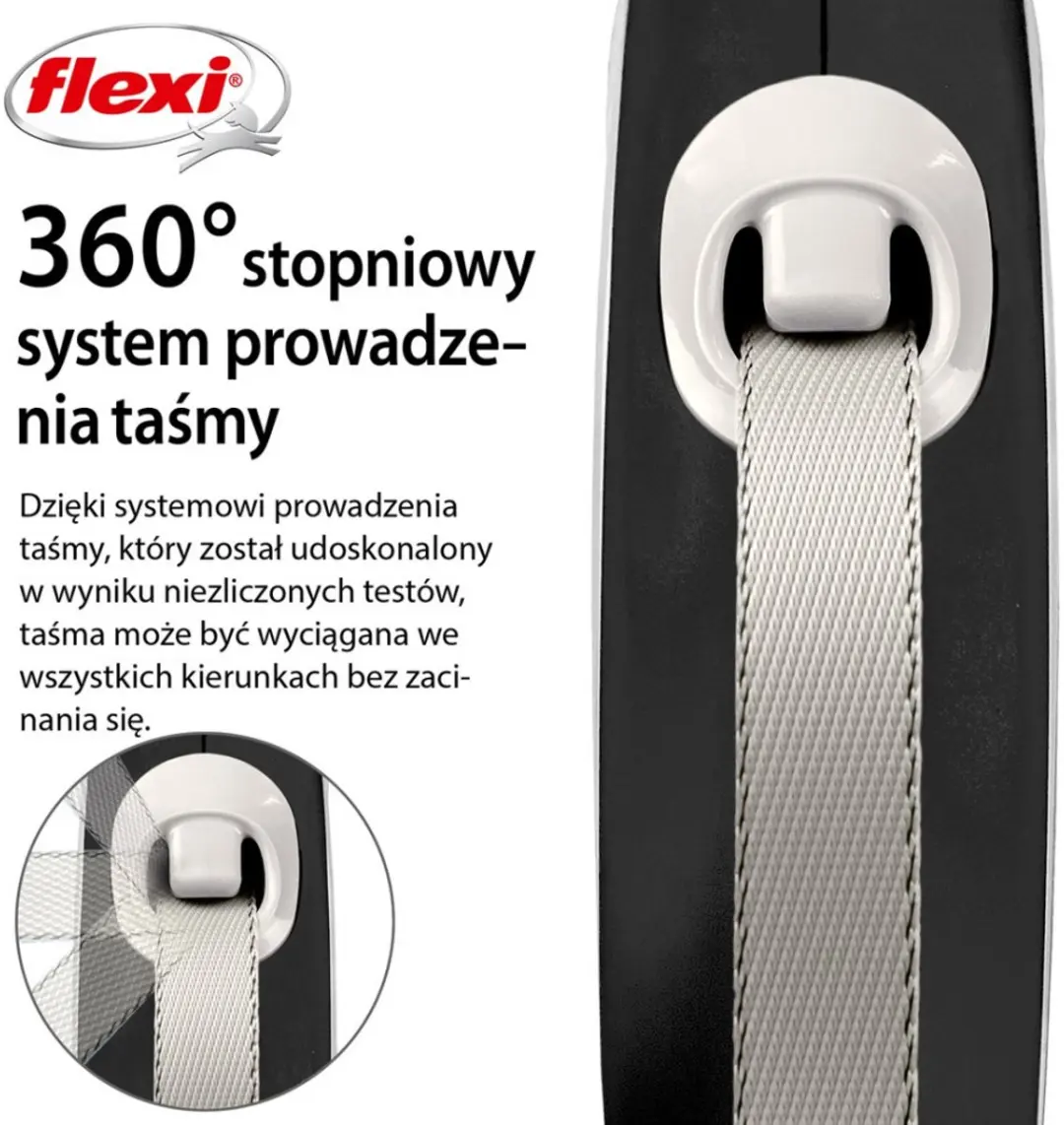 Flexi New Comfort Serie Automatische Hondenriem 8m - Zwart