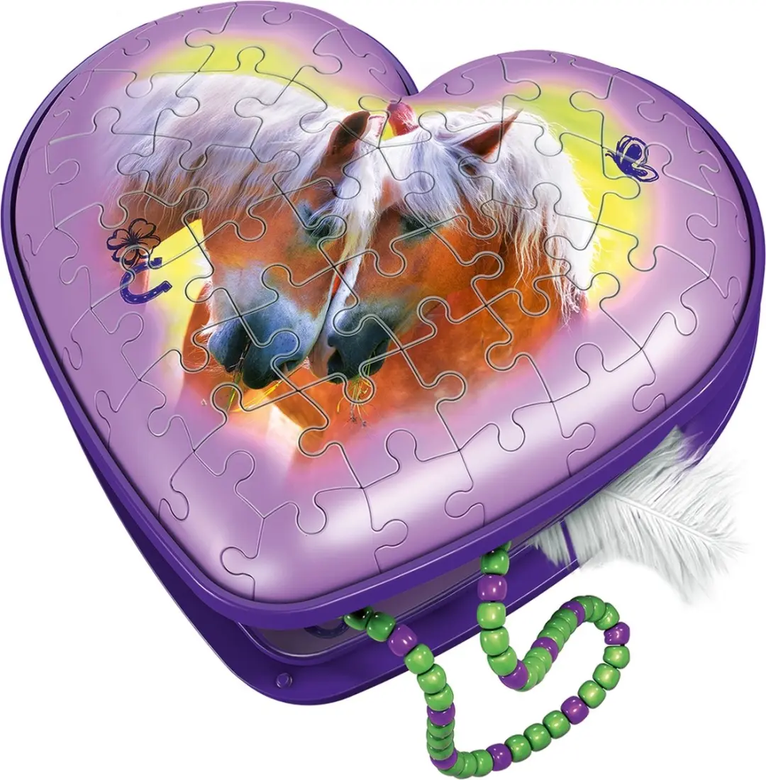 Ravensburger Heart Box Horses 3D Puzzle 54 Stuks