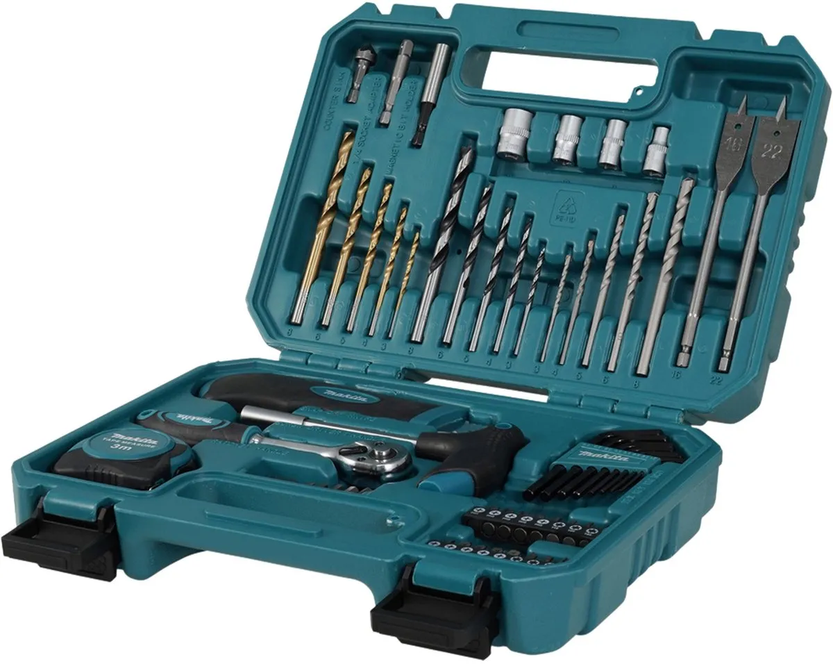 Makita E-15095 Boor- en bitassortiment 60-delig - Metaal/Hout/Beton