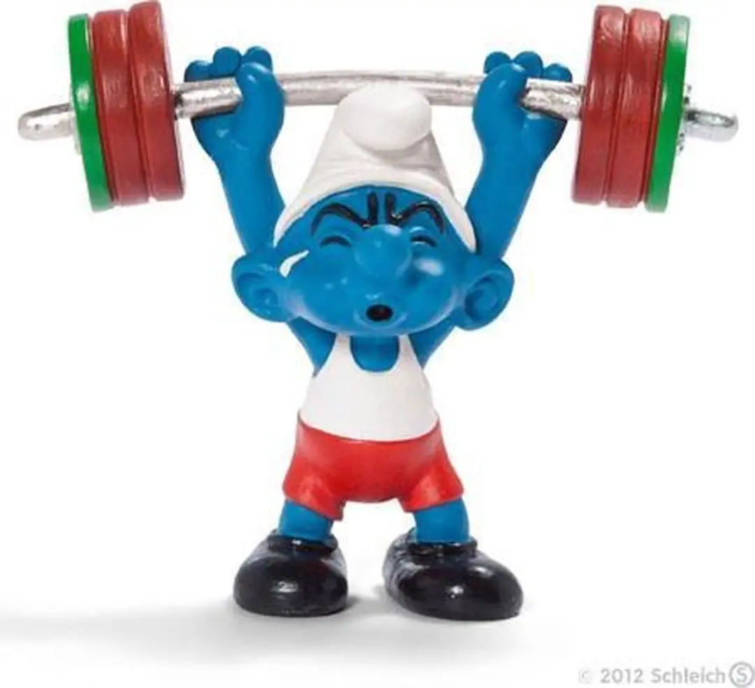 Schleich 40267 Belgische Olympische Gewichtheffer Smurf - Limited Edition