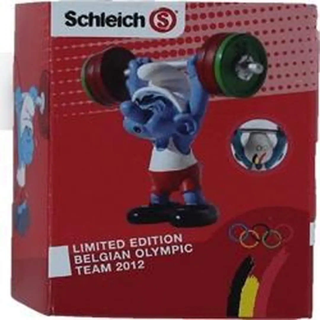 Schleich 40267 Belgische Olympische Gewichtheffer Smurf - Limited Edition