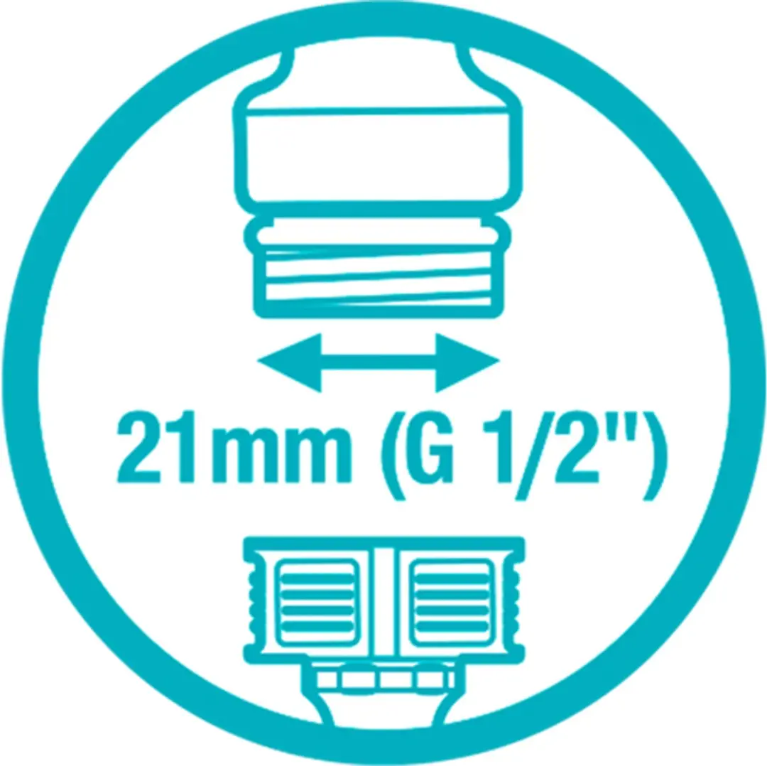 Gardena Kranverbinding 1/2" 21mm Anti-Splash - Grijs/Zwart