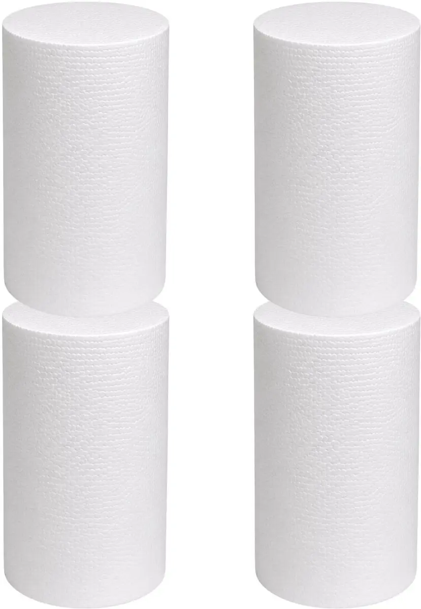 Bellatio Design Piepschuim Cilinders 4 Stuks