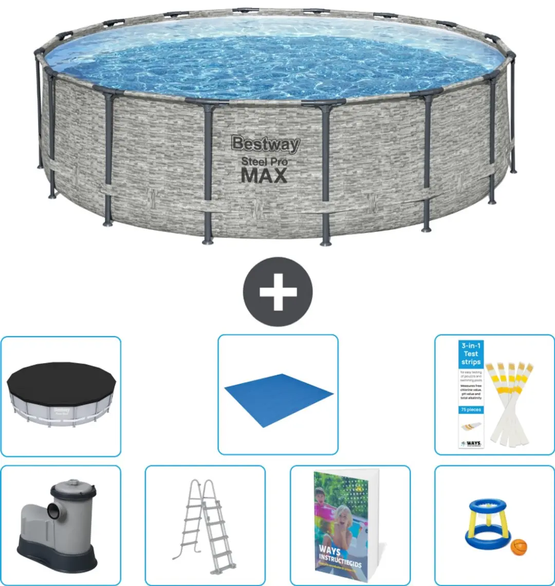 Bestway Steel Pro MAX Zwembad 488x122cm