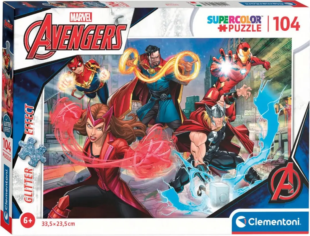 Clementoni Marvel Avengers Puzzel 104 Stukjes - Glitter Multicolor