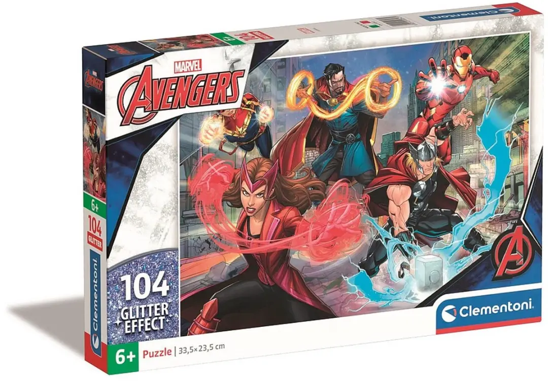 Clementoni Marvel Avengers Puzzel 104 Stukjes - Glitter Multicolor
