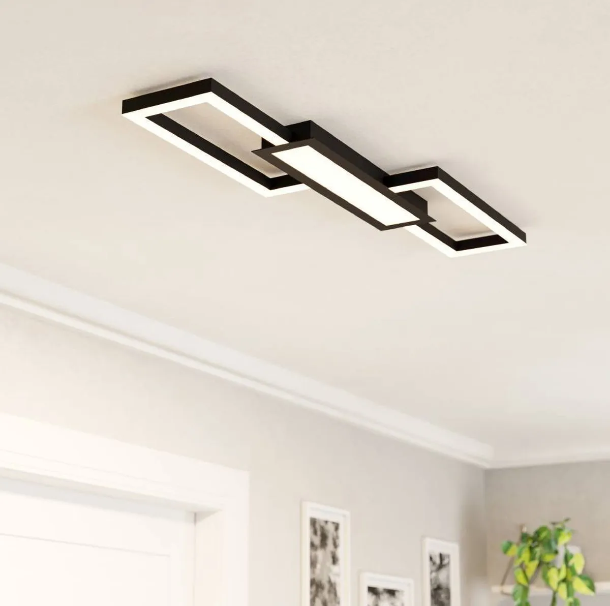 Eglo Monirote Plafondlamp LED 78cm - Zwart