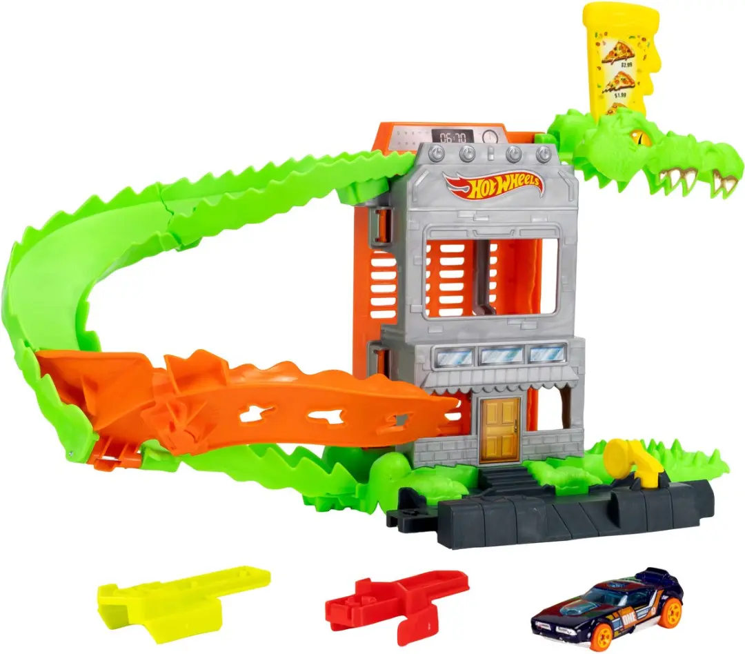 Hot Wheels City Krokodillenpizza Aanval JHL93 Speelset