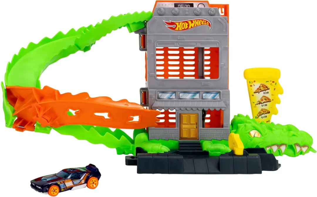 Hot Wheels City Krokodillenpizza Aanval JHL93 Speelset - Meerkleurig - afbeelding 6 van 6